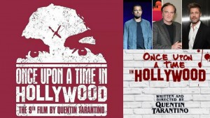 Leonardo Di Caprio, Brad Pitt e Quentin Tarantino in una fan art di Once upon a time in Hollywood
